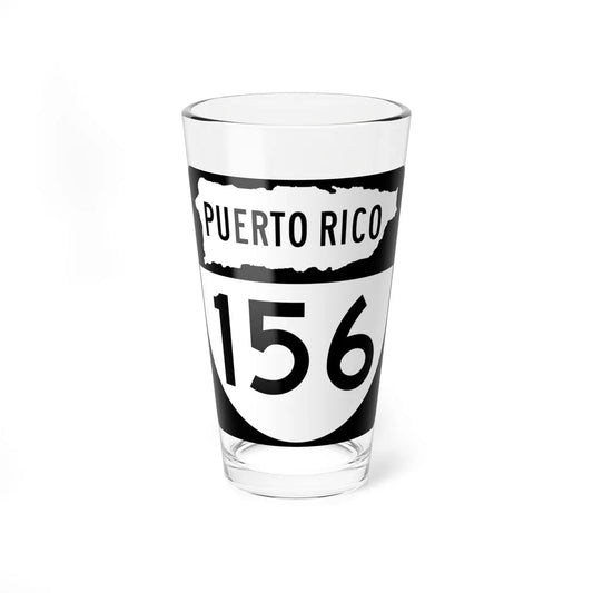PR old 156 (Puerto Rico) (Road Sign) Pint Glass 16oz 16oz - Go Mug Yourself
