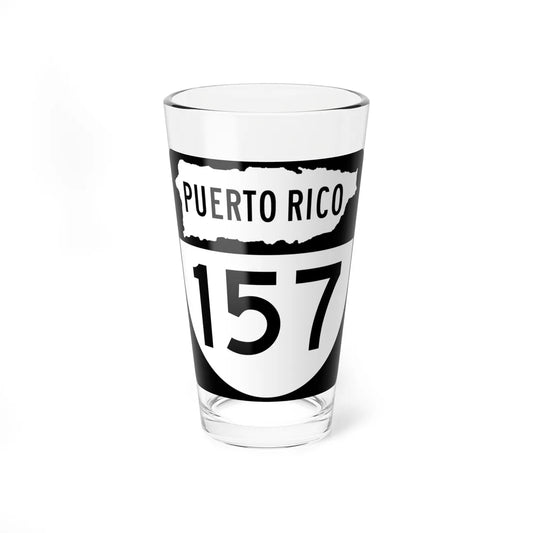 PR old 157 (Puerto Rico) (Road Sign) Pint Glass 16oz 16oz - Go Mug Yourself