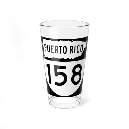 PR old 158 (Puerto Rico) (Road Sign) Pint Glass 16oz 16oz - Go Mug Yourself