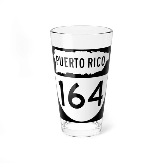 PR old 164 (Puerto Rico) (Road Sign) Pint Glass 16oz 16oz - Go Mug Yourself