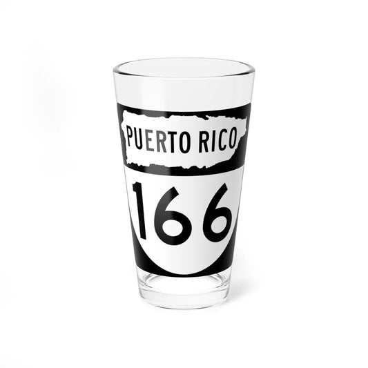PR old 166 (Puerto Rico) (Road Sign) Pint Glass 16oz 16oz - Go Mug Yourself