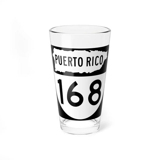 PR old 168 (Puerto Rico) (Road Sign) Pint Glass 16oz 16oz - Go Mug Yourself