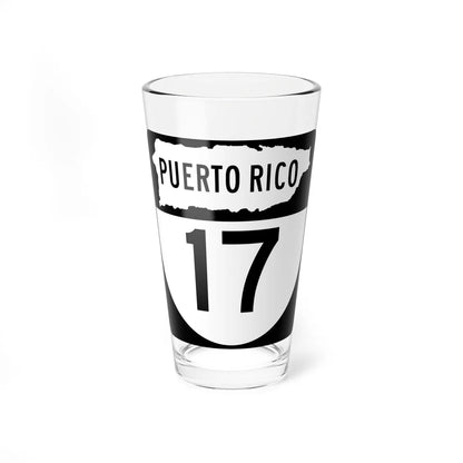 PR old 17 (Puerto Rico) (Road Sign) Pint Glass 16oz 16oz - Go Mug Yourself