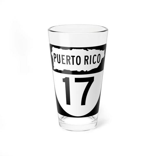 PR old 17 (Puerto Rico) (Road Sign) Pint Glass 16oz 16oz - Go Mug Yourself