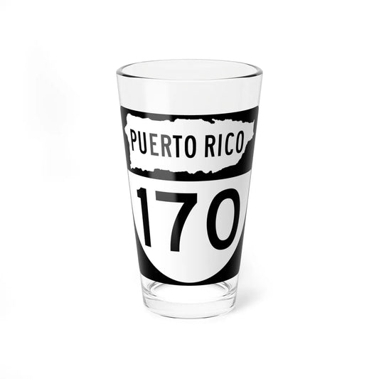 PR old 170 (Puerto Rico) (Road Sign) Pint Glass 16oz 16oz - Go Mug Yourself