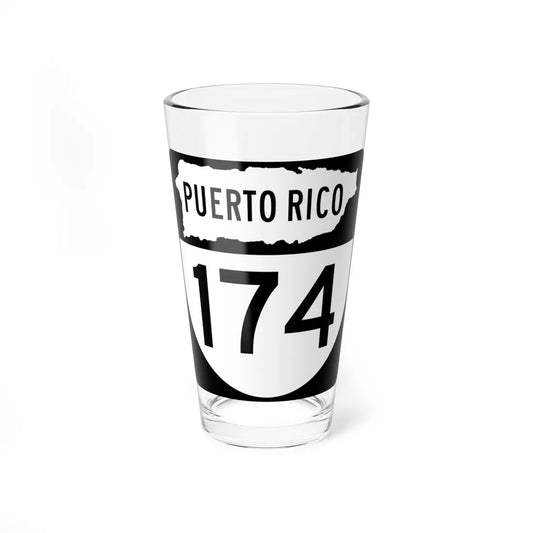 PR old 174 (Puerto Rico) (Road Sign) Pint Glass 16oz 16oz - Go Mug Yourself