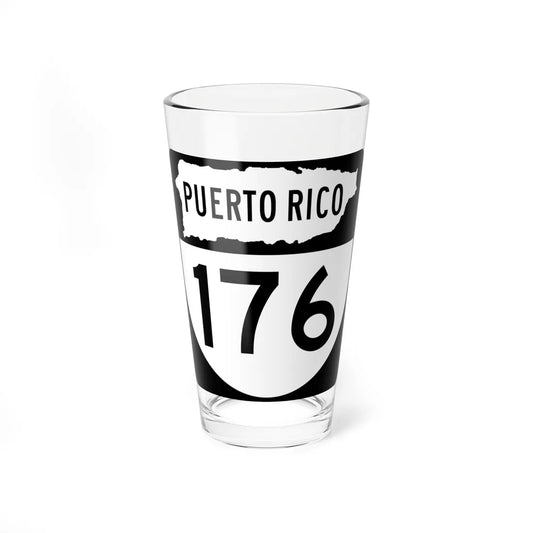 PR old 176 (Puerto Rico) (Road Sign) Pint Glass 16oz 16oz - Go Mug Yourself