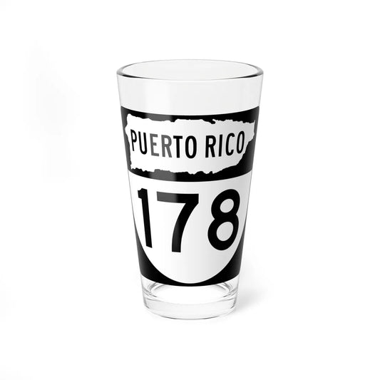 PR old 178 (Puerto Rico) (Road Sign) Pint Glass 16oz 16oz - Go Mug Yourself