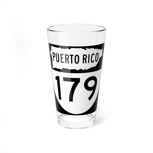 PR old 179 (Puerto Rico) (Road Sign) Pint Glass 16oz 16oz - Go Mug Yourself