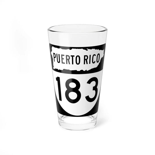 PR old 183 (Puerto Rico) (Road Sign) Pint Glass 16oz 16oz - Go Mug Yourself