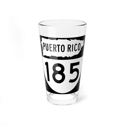 PR old 185 (Puerto Rico) (Road Sign) Pint Glass 16oz 16oz - Go Mug Yourself