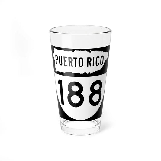 PR old 188 (Puerto Rico) (Road Sign) Pint Glass 16oz 16oz - Go Mug Yourself