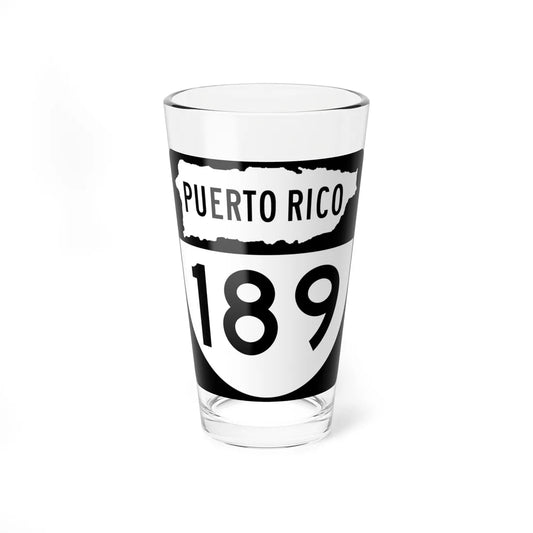 PR old 189 (Puerto Rico) (Road Sign) Pint Glass 16oz 16oz - Go Mug Yourself