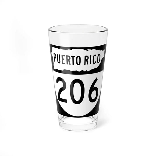 PR old 206 (Puerto Rico) (Road Sign) Pint Glass 16oz 16oz - Go Mug Yourself