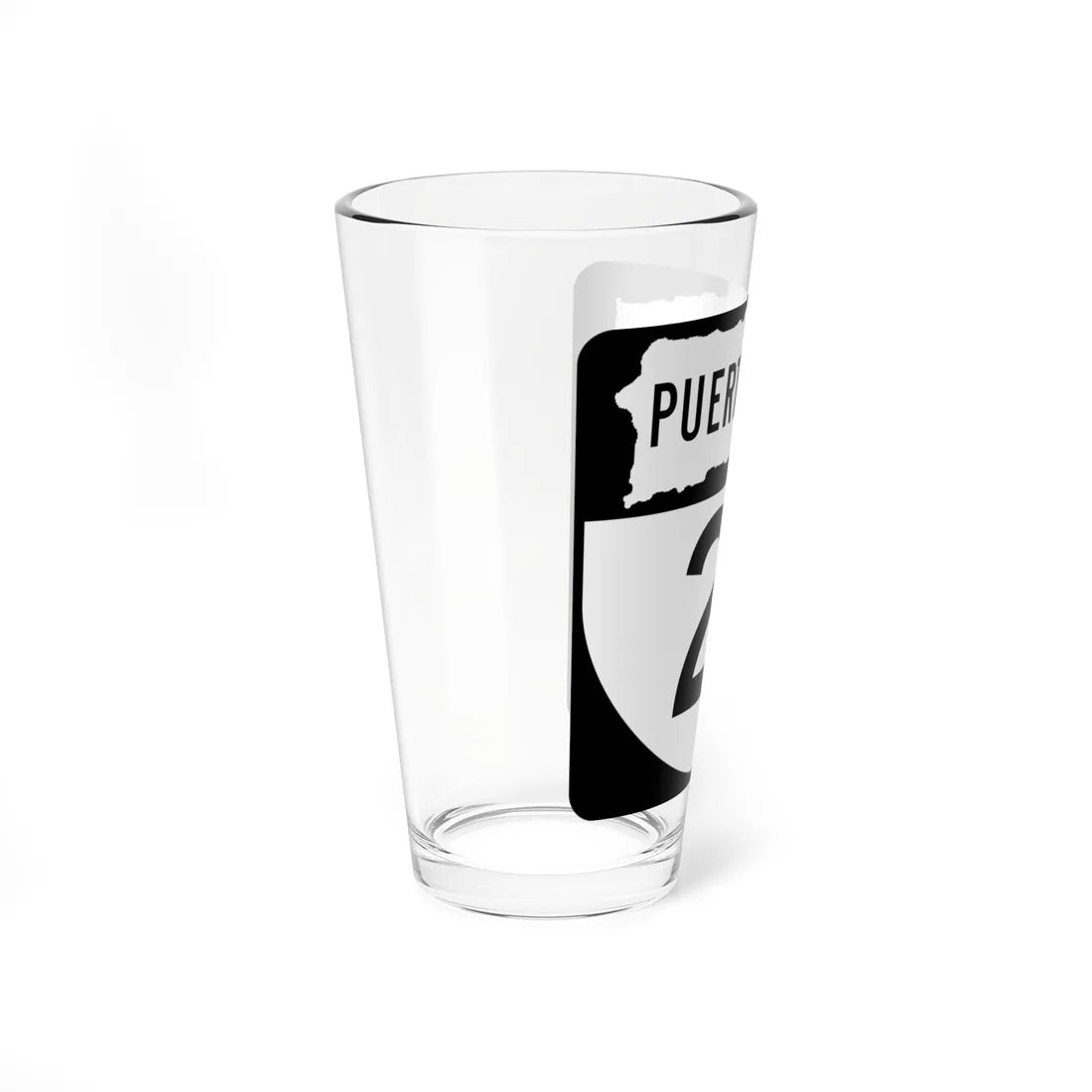 PR old 21 (Puerto Rico) (Road Sign) Pint Glass 16oz - Go Mug Yourself