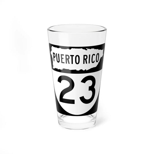 PR old 23 (Puerto Rico) (Road Sign) Pint Glass 16oz 16oz - Go Mug Yourself