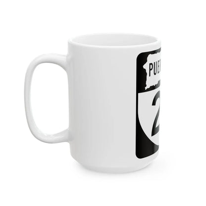 PR old 23 (Puerto Rico) (Road Sign) White Coffee Mug - Go Mug Yourself