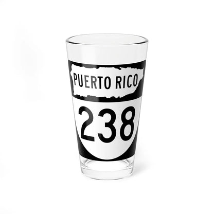 PR old 238 (Puerto Rico) (Road Sign) Pint Glass 16oz 16oz - Go Mug Yourself