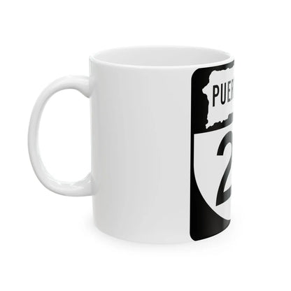 PR old 24 (Puerto Rico) (Road Sign) White Coffee Mug - Go Mug Yourself