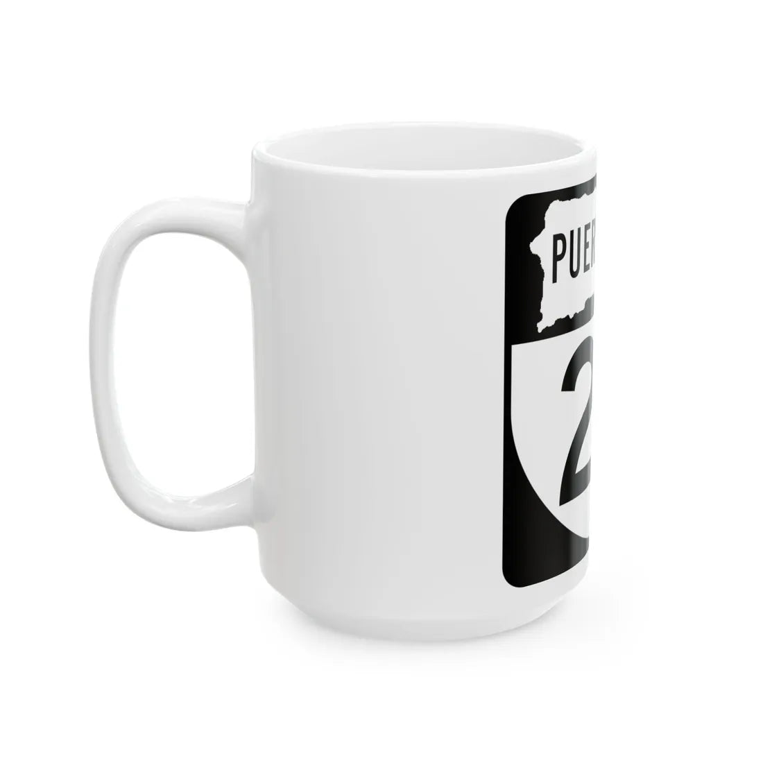 PR old 24 (Puerto Rico) (Road Sign) White Coffee Mug - Go Mug Yourself