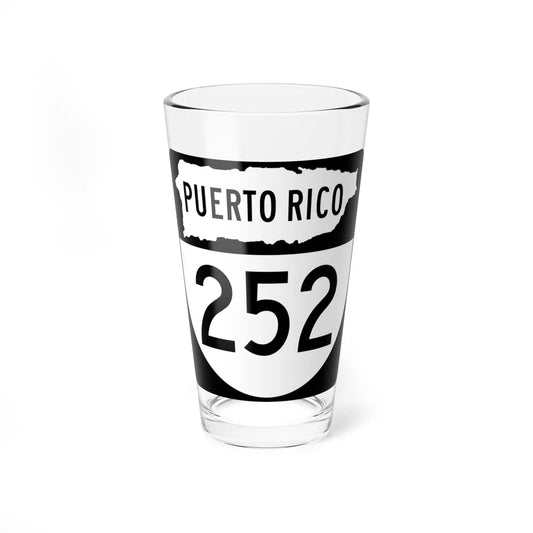 PR old 252 (Puerto Rico) (Road Sign) Pint Glass 16oz 16oz - Go Mug Yourself