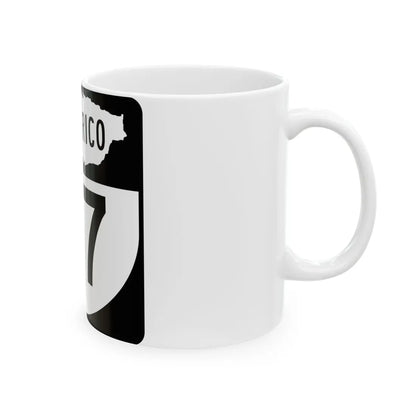 PR old 27 (Puerto Rico) (Road Sign) White Coffee Mug - Go Mug Yourself