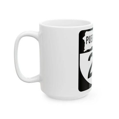 PR old 27 (Puerto Rico) (Road Sign) White Coffee Mug - Go Mug Yourself