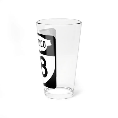 PR old 28 (Puerto Rico) (Road Sign) Pint Glass 16oz - Go Mug Yourself