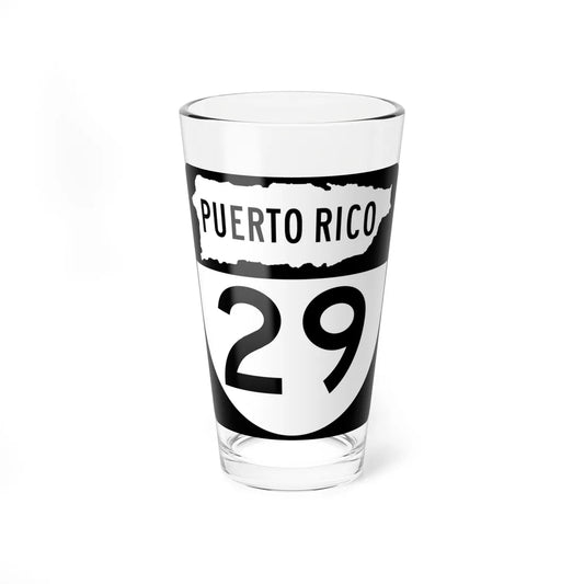 PR old 29 (Puerto Rico) (Road Sign) Pint Glass 16oz 16oz - Go Mug Yourself