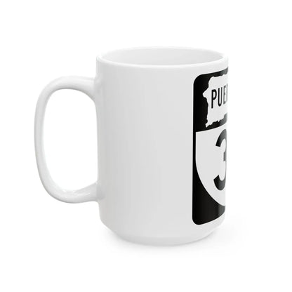 PR old 30 (Puerto Rico) (Road Sign) White Coffee Mug - Go Mug Yourself