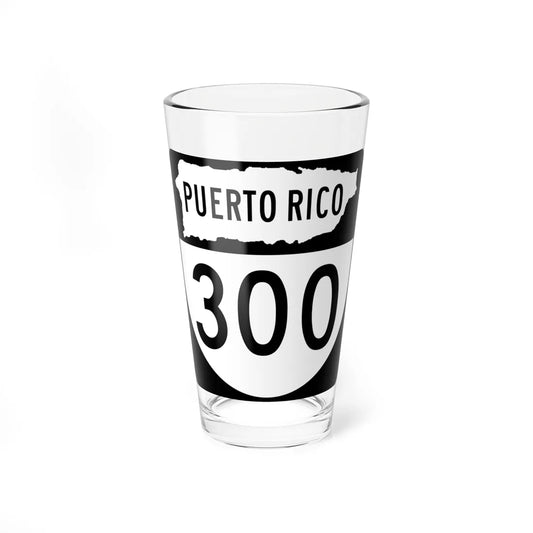PR old 300 (Puerto Rico) (Road Sign) Pint Glass 16oz 16oz - Go Mug Yourself