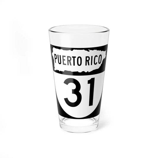 PR old 31 (Puerto Rico) (Road Sign) Pint Glass 16oz 16oz - Go Mug Yourself