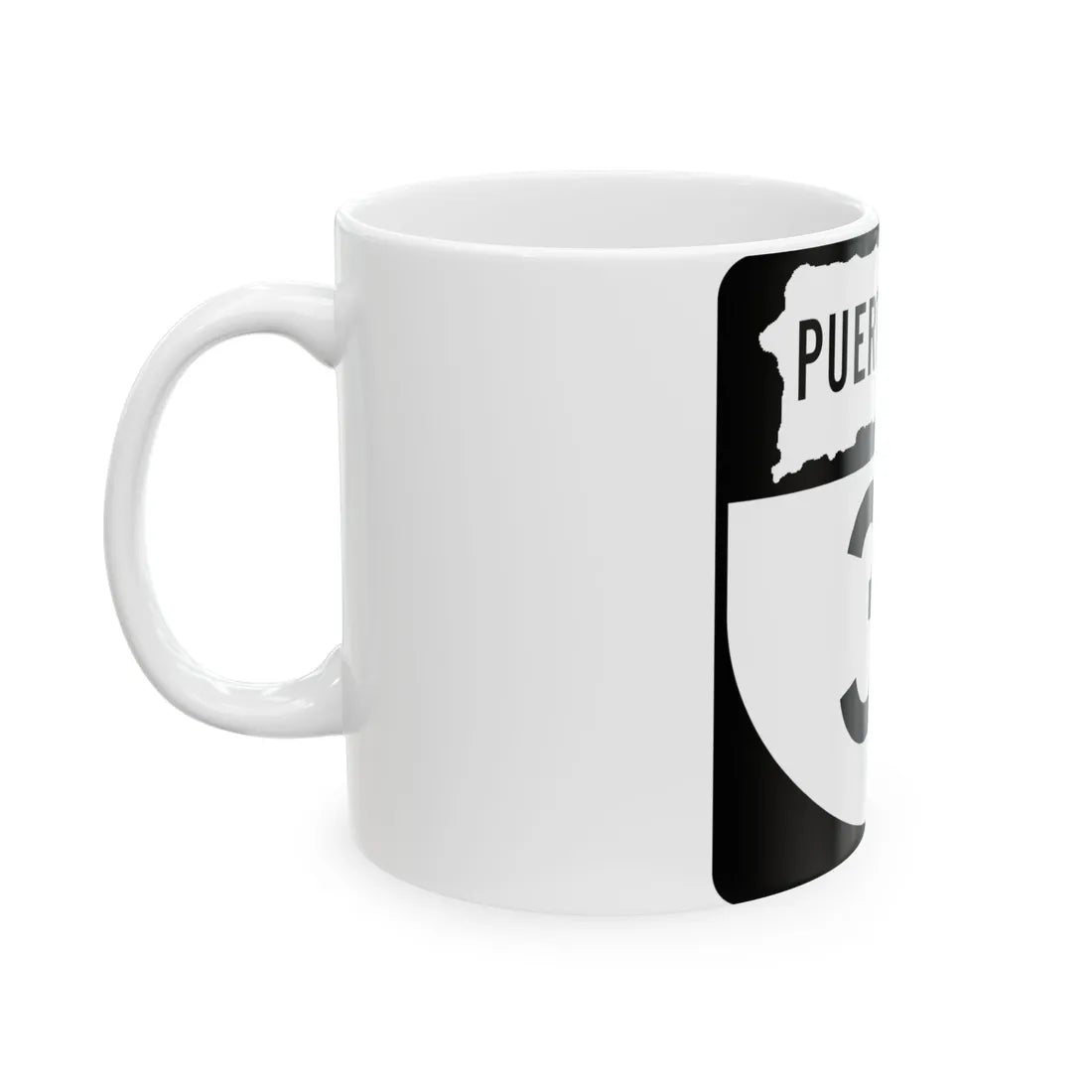 PR old 31 (Puerto Rico) (Road Sign) White Coffee Mug - Go Mug Yourself