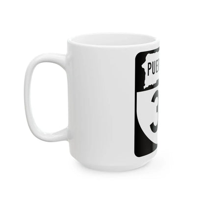 PR old 33 (Puerto Rico) (Road Sign) White Coffee Mug - Go Mug Yourself