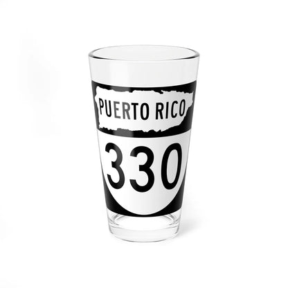 PR old 330 (Puerto Rico) (Road Sign) Pint Glass 16oz 16oz - Go Mug Yourself
