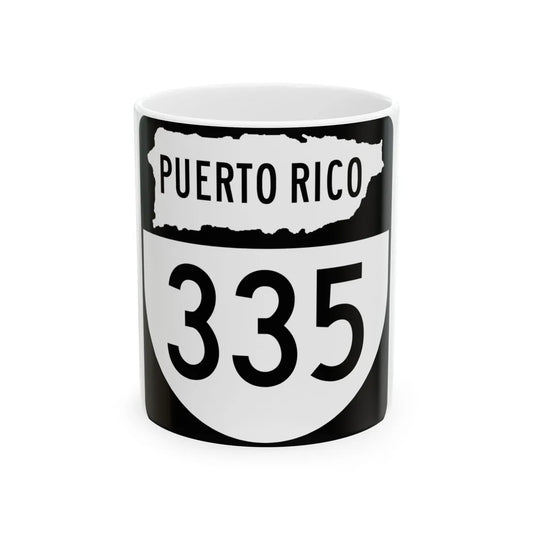 PR old 335 (Puerto Rico) (Road Sign) White Coffee Mug 11oz - Go Mug Yourself