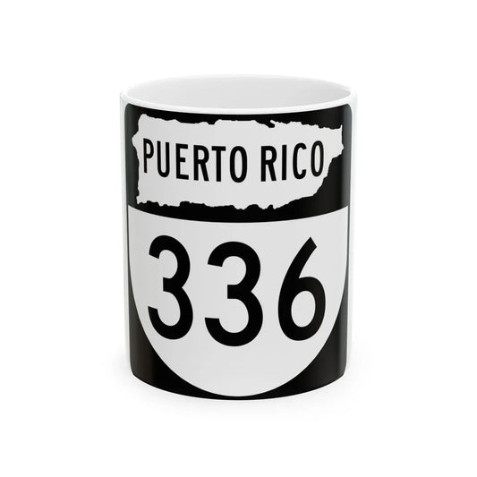 PR old 336 (Puerto Rico) (Road Sign) White Coffee Mug 11oz - Go Mug Yourself