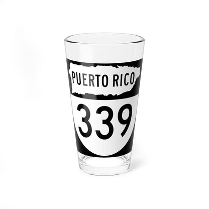 PR old 339 (Puerto Rico) (Road Sign) Pint Glass 16oz 16oz - Go Mug Yourself