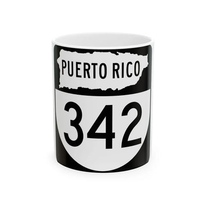 PR old 342 (Puerto Rico) (Road Sign) White Coffee Mug 11oz - Go Mug Yourself