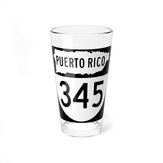 PR old 345 (Puerto Rico) (Road Sign) Pint Glass 16oz 16oz - Go Mug Yourself