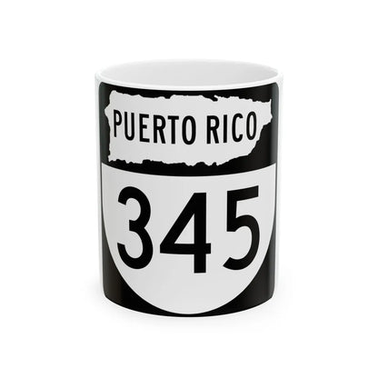 PR old 345 (Puerto Rico) (Road Sign) White Coffee Mug 11oz - Go Mug Yourself