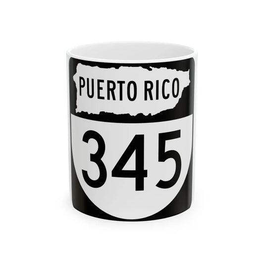 PR old 345 (Puerto Rico) (Road Sign) White Coffee Mug 11oz - Go Mug Yourself