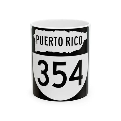 PR old 354 (Puerto Rico) (Road Sign) White Coffee Mug 11oz - Go Mug Yourself