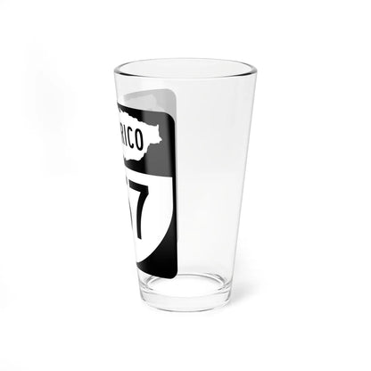 PR old 357 (Puerto Rico) (Road Sign) Pint Glass 16oz - Go Mug Yourself
