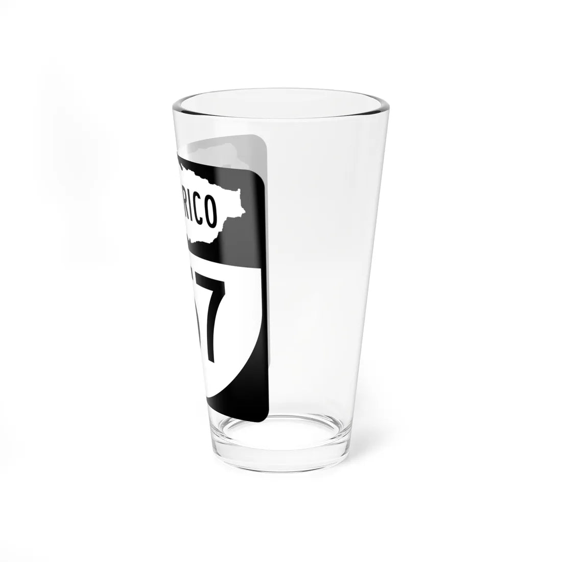 PR old 357 (Puerto Rico) (Road Sign) Pint Glass 16oz - Go Mug Yourself