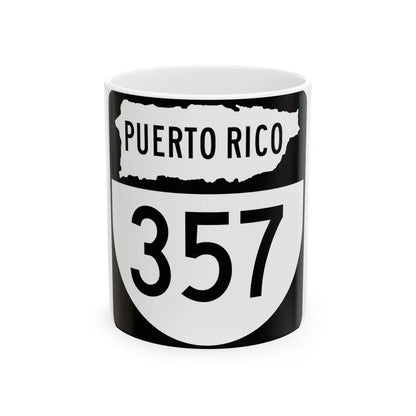 PR old 357 (Puerto Rico) (Road Sign) White Coffee Mug 11oz - Go Mug Yourself