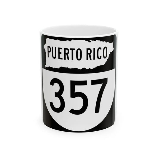 PR old 357 (Puerto Rico) (Road Sign) White Coffee Mug 11oz - Go Mug Yourself