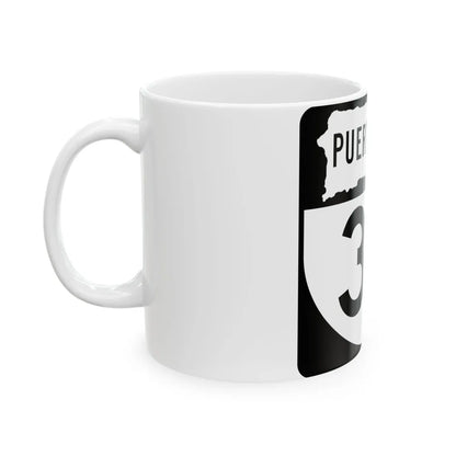 PR old 36 (Puerto Rico) (Road Sign) White Coffee Mug - Go Mug Yourself