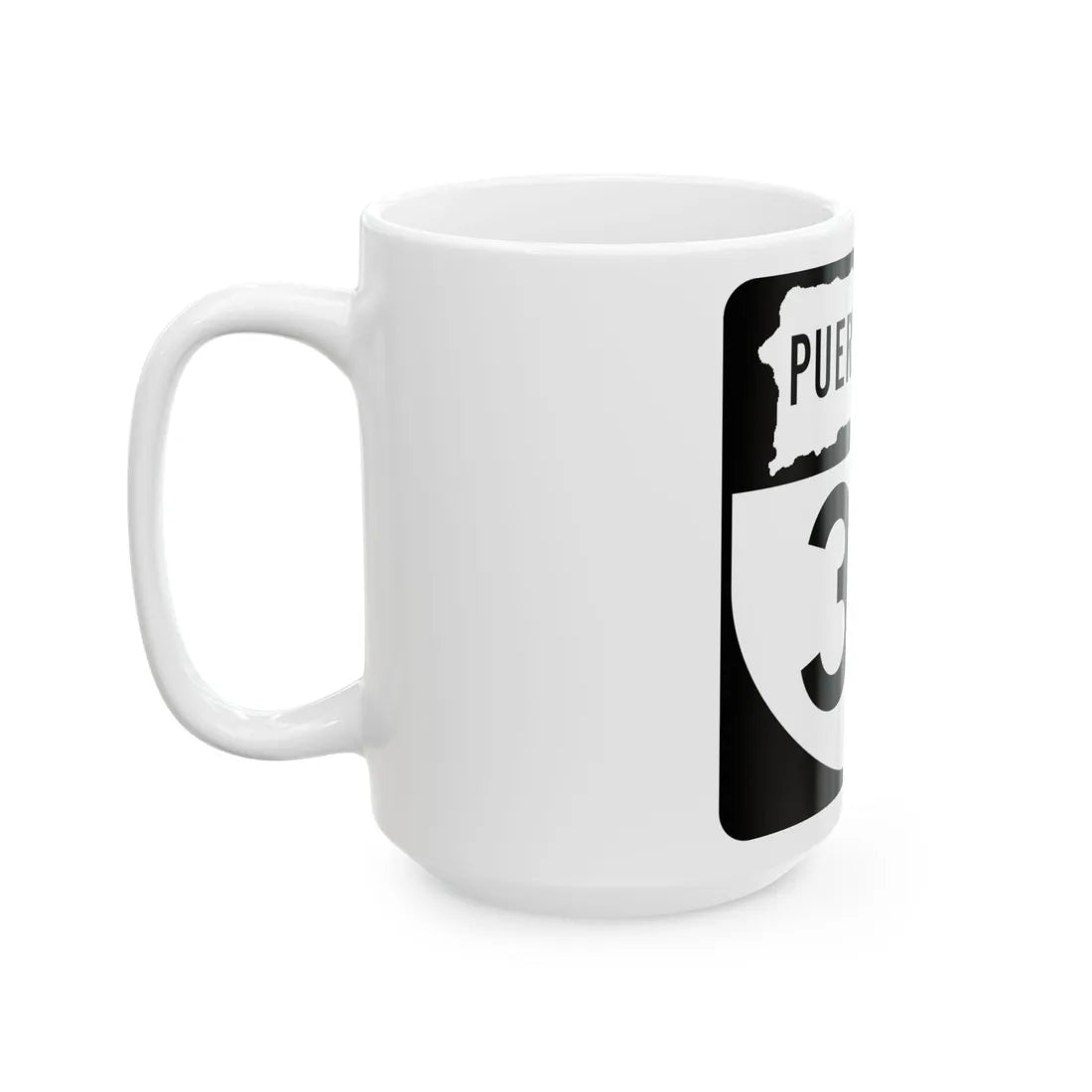 PR old 36 (Puerto Rico) (Road Sign) White Coffee Mug - Go Mug Yourself