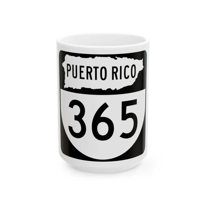PR old 365 (Puerto Rico) (Road Sign) White Coffee Mug 15oz - Go Mug Yourself